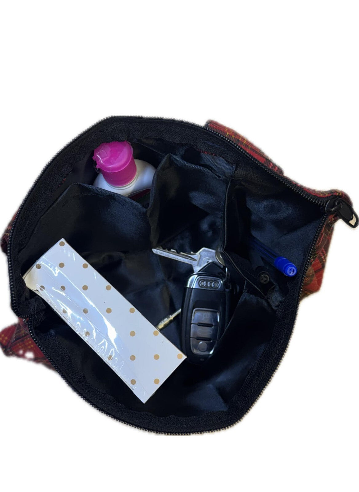 Wheelchair Armrest Bag Tartan