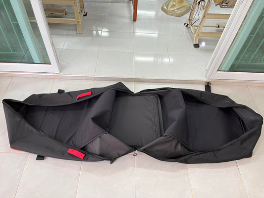 Seal Products Universal Mobility Device Travel Flight Cover, Black with Red Accents, Wheeled Storage Bag for Wheelchairs and Scooters, Protective Transport Case with Interior Dimensions 39" x 18" x 22