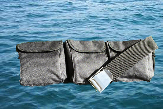 AKM-Scuba Diving Pocket Weight Belt Large Black (6 Pocket)