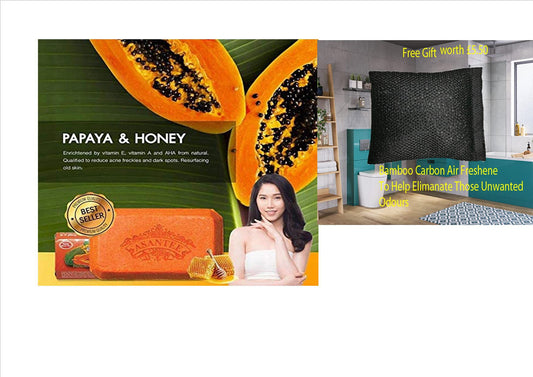 Asantee Thai Papaya Herbal Skin Soap 135 g (pack of 4)…
