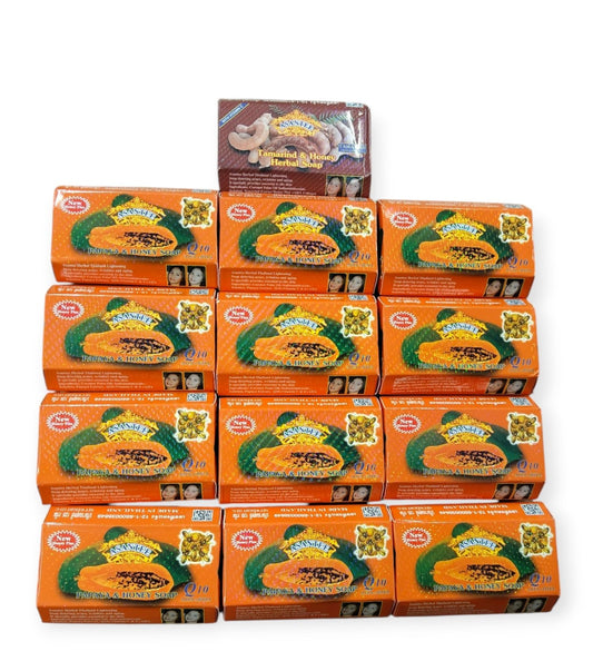 Asantee Thai Papaya Herbal Skin Whitening Soap 125g Pack of ...