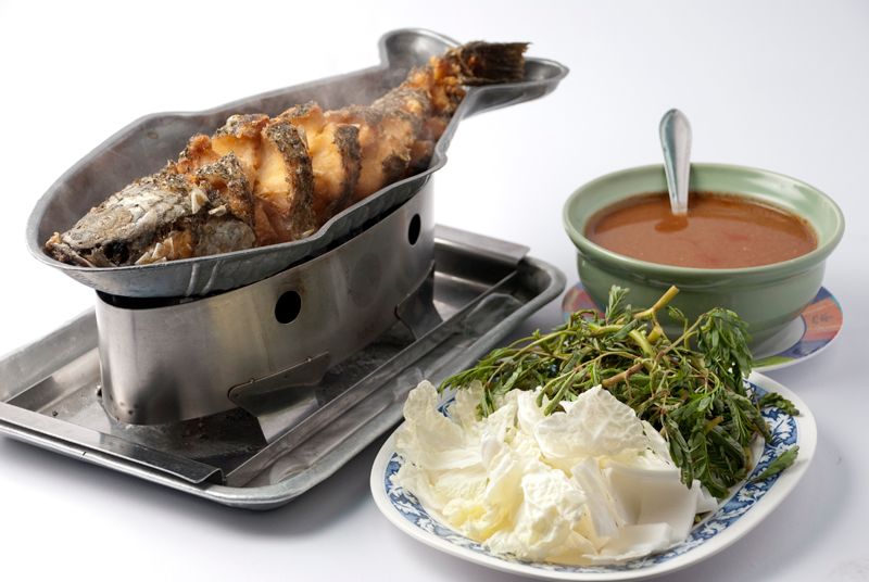 Stainless Steel Thai Fish Cooking Serving Tray Set