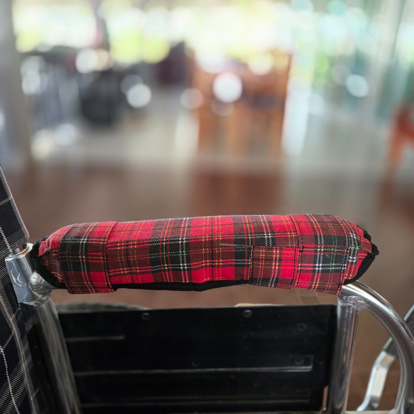 Wheelchair armrest bag  Tartan