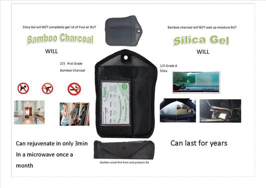 DUEL ACTION , Bamboo Charcoal Purifier + Grade A Silica  Damp Eliminator