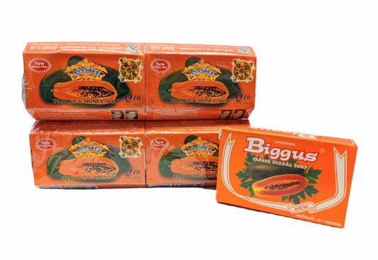 Assantee Asantee Thai Papaya Herbal Skin Whitening Soap 125g (Pack of 6),Natural Orange
