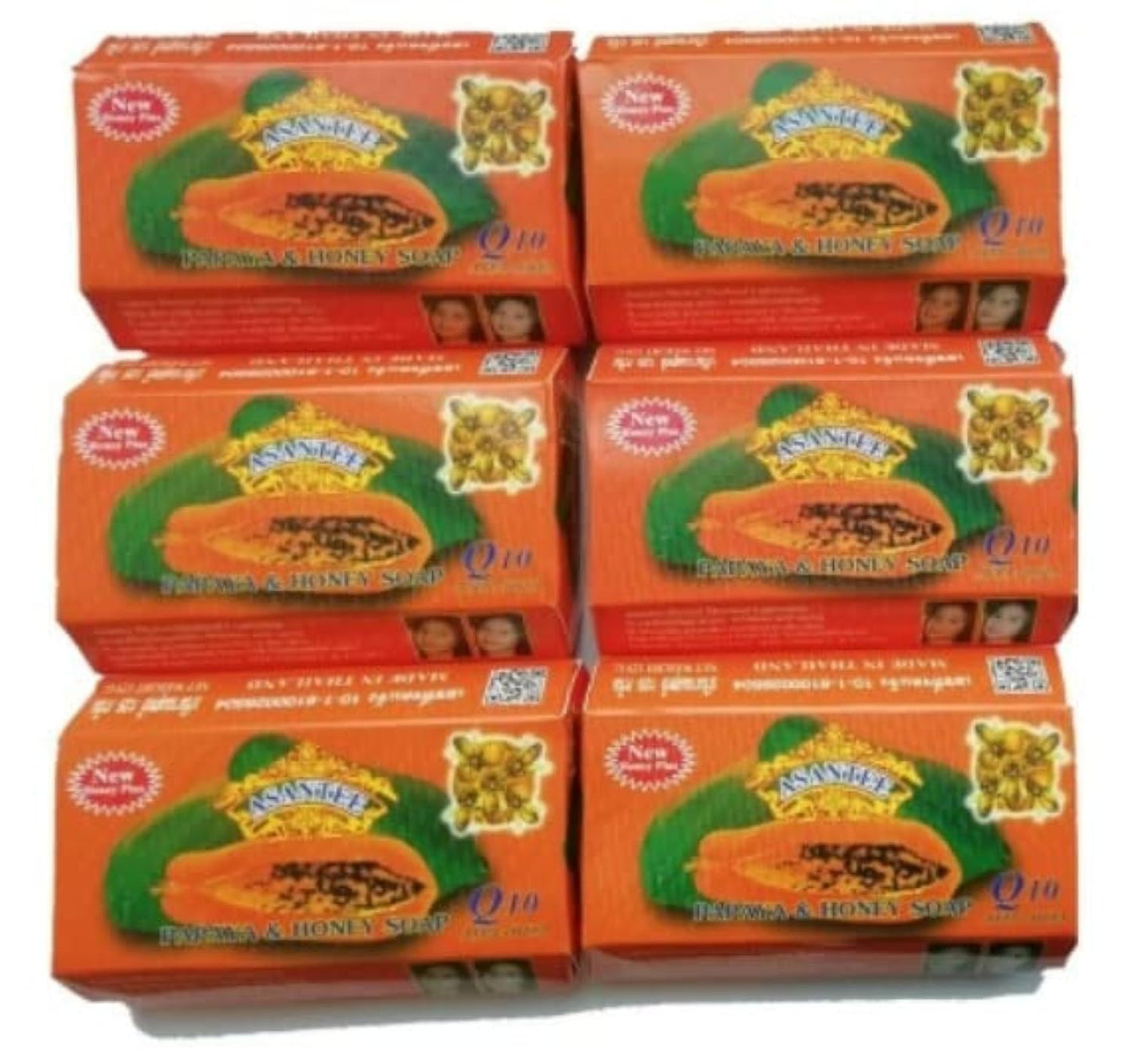 Asantee Thai Papaya Herbal Skin Whitening Soap 125g Pack of ...