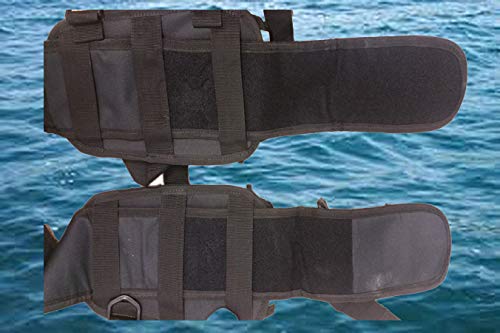 Professional Scuba Diving Weight Harness, Black and Yellow, Adjustable 50.8-66cm Torso Length, Quick-Release Ditch Pockets, Strobe Light Mount Compatible made by  AKM SPORTS @akmsports.com