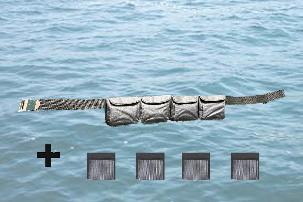 AKM SPORTS-Diving pocket weight belts (red, large)