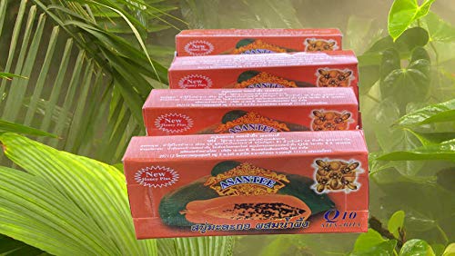Asantee Thai Papaya Herbal Skin Soap 135 g (pack of 4)…