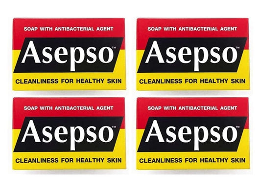 4x Asepso Soap with Antibacterial Agent Cleanliness for Healthy Skin Original Made in Thailand