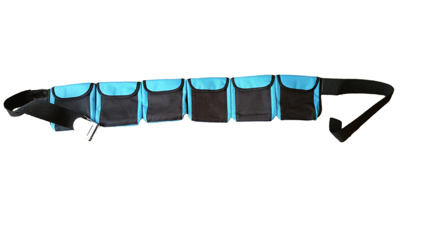 Scuba Diving large blue pocket weight belt by AKMsports.com