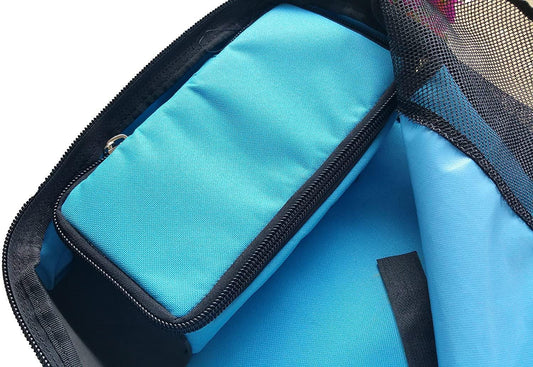 Blue Scuba Fin Bag with Internal Mask Compartment - Snorkeling Gear Essentials