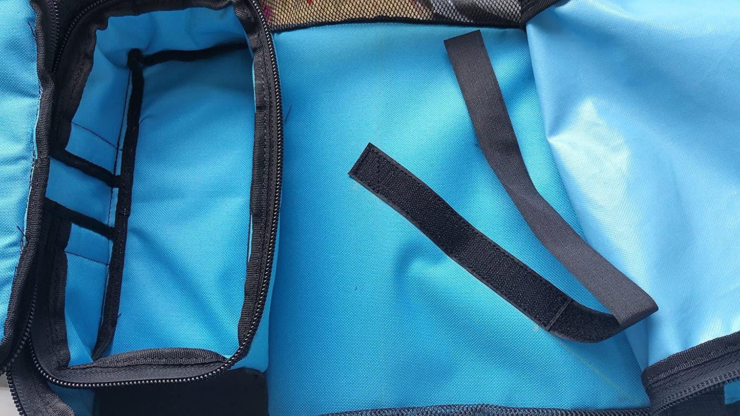 Blue Scuba Fin Bag with Internal Mask Compartment - Snorkeling Gear Essentials