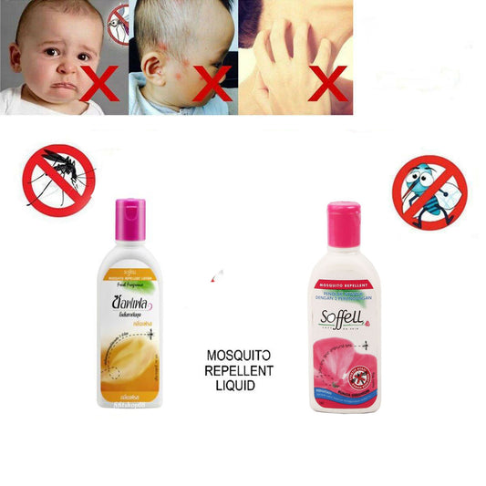 Soffell Mosquito Repellent Lotion Protects Flora Scent 70 Ml. Thailand Product