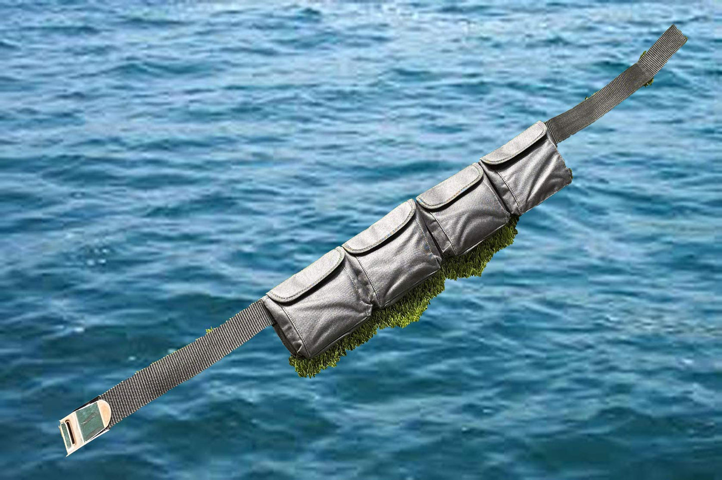 Diving Weight Belt,50mm Polypropylene Webbing, Stainless Steel Cam Buckle, Padded Protection, Available in Red, Blue, Yellow, Black from Akm Sports (black, Black 4 Pocket small)