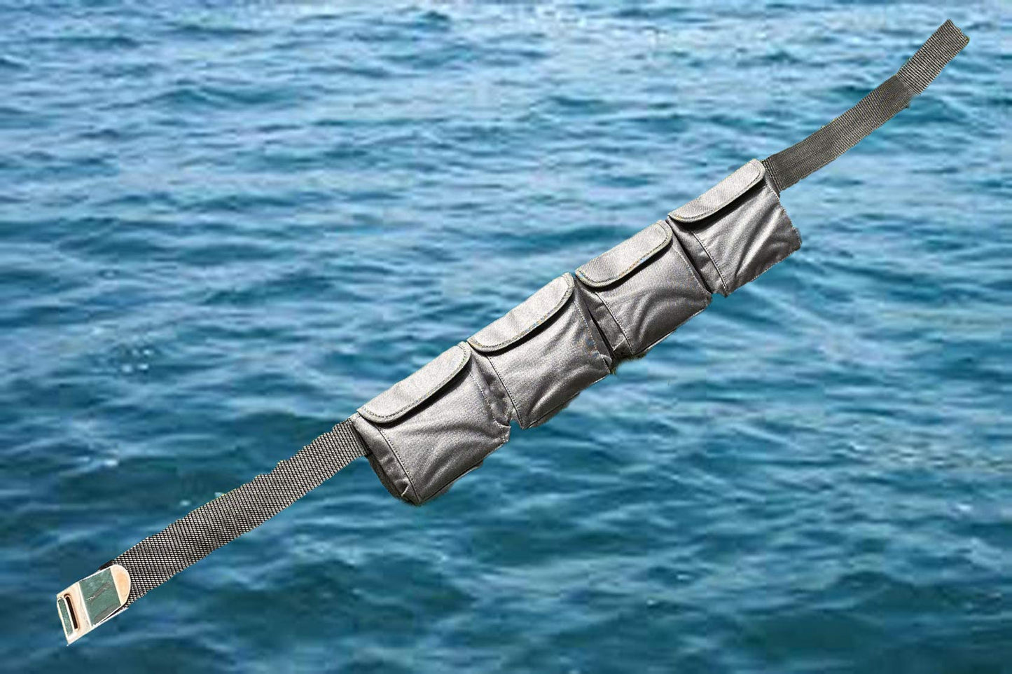 Diving Weight Belt,50mm Polypropylene Webbing, Stainless Steel Cam Buckle, Padded Protection, Available in Red, Blue, Yellow, Black from Akm Sports (Red, Red 4 Pocket small)