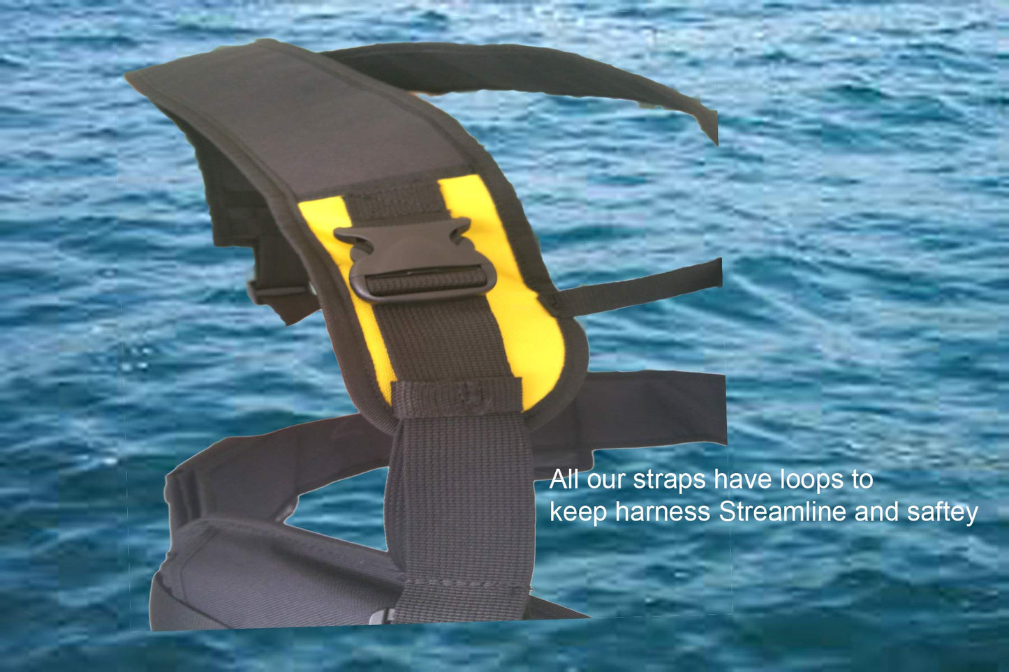 Professional Scuba Diving Weight Harness, Black and Yellow, Adjustable 50.8-66cm Torso Length, Quick-Release Ditch Pockets, Strobe Light Mount Compatible made by  AKM SPORTS @akmsports.com