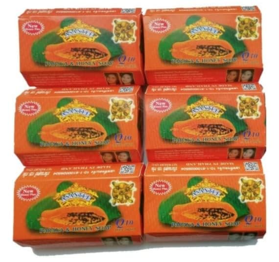 Asantee Thai Papaya Herbal Skin Whitening Soap 125g Pack of ...