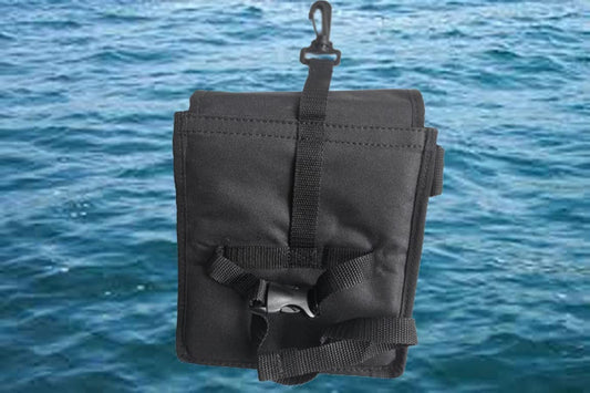 AKM-Scuba Diving Cargo Carying Leg, Strap On Pocket Large Black