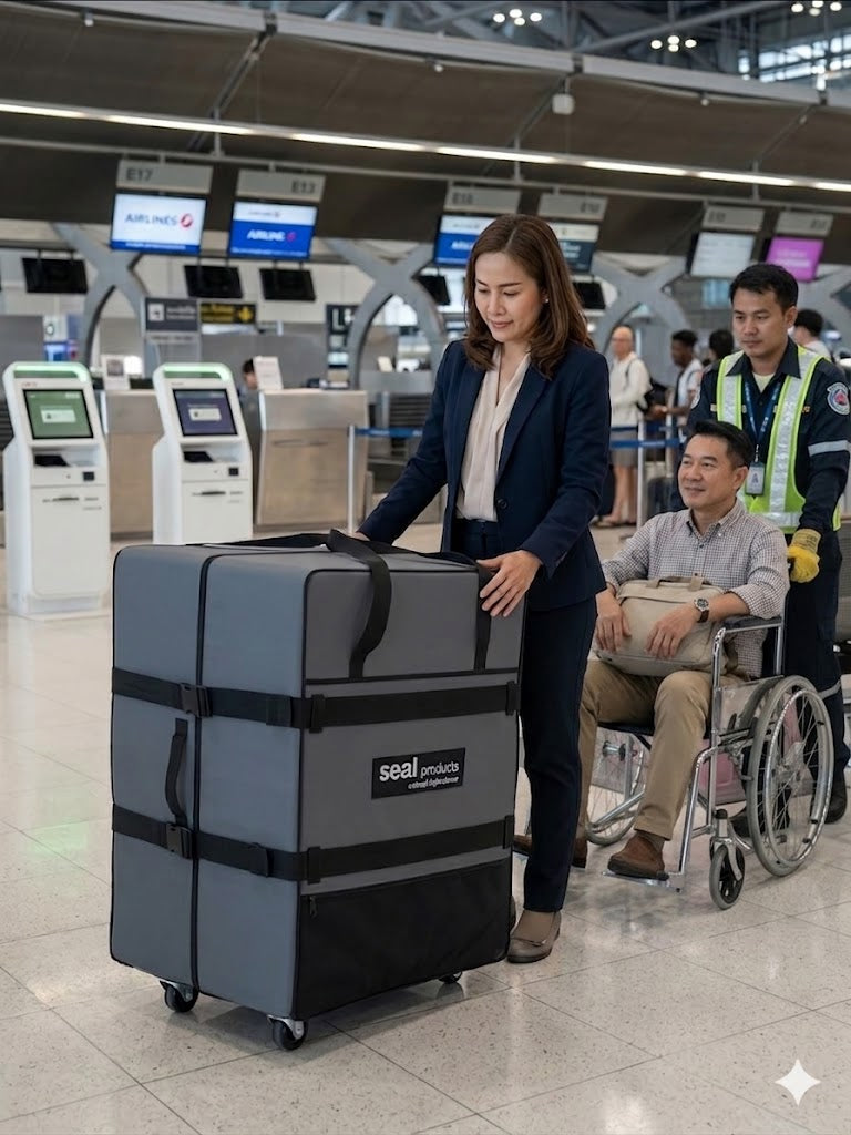 The Seal W75 wheelchair/mobility scooter travel storage cover
