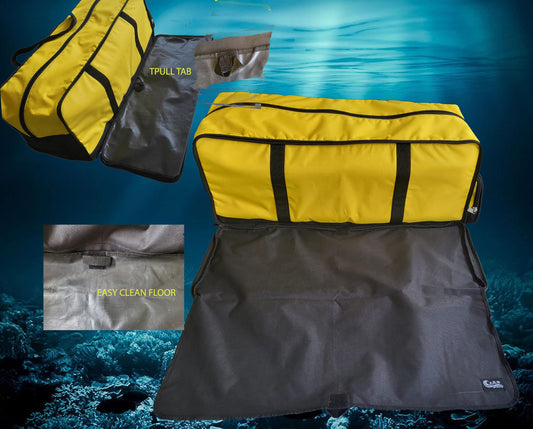 AKM sports 81Lt Roller Bag , With Built in Changing Mat for Diving ,Swimming , Beach , Gym , (Yellow ))