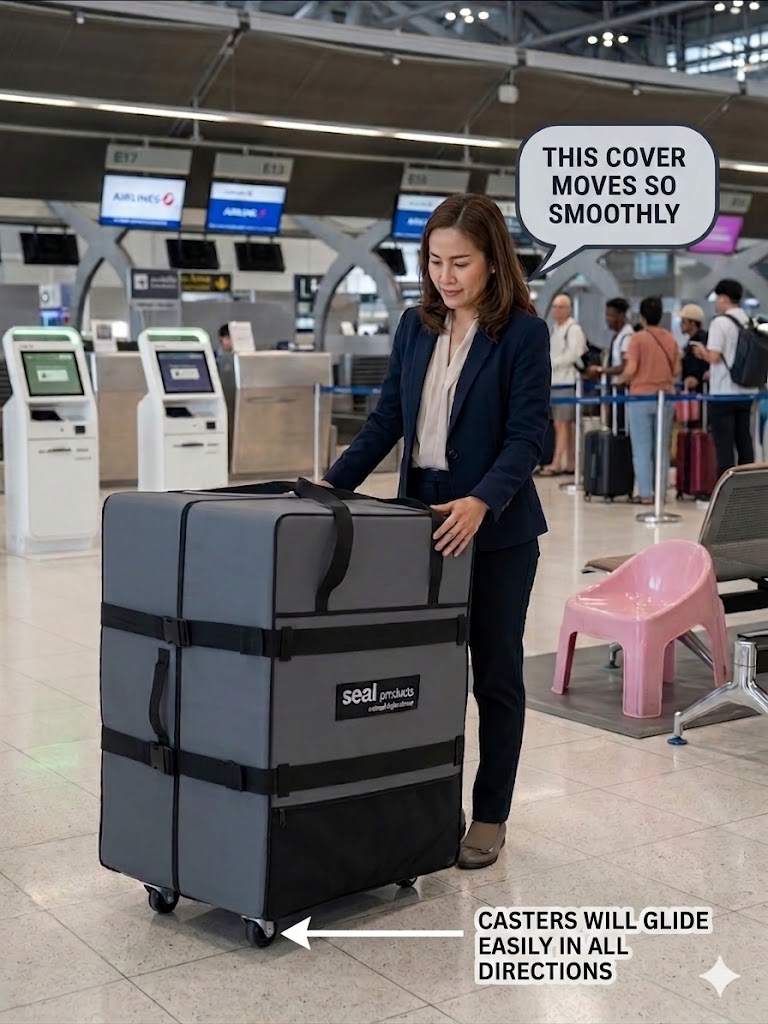 The Seal W75 wheelchair/mobility scooter travel storage cover
