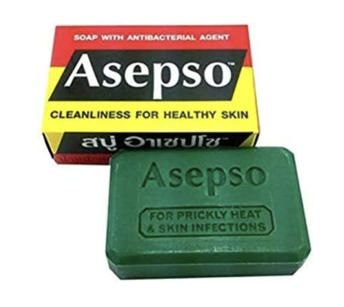 4x Asepso Soap with Antibacterial Agent Cleanliness for Healthy Skin Original Made in Thailand